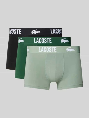 Obcisłe bokserki z mieszanki bawełny w zestaw 3 szt. Lacoste Zielony