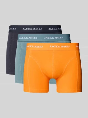 Obcisłe bokserki z mieszanki bawełny w zestawie 3 szt. model ‘Miles’ jack & jones