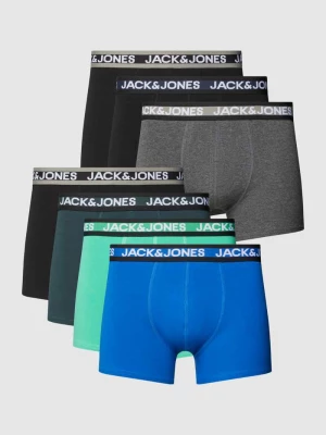 Obcisłe bokserki z nadrukiem z logo w zestawie 7 szt. model ‘ADRIAN’ jack & jones