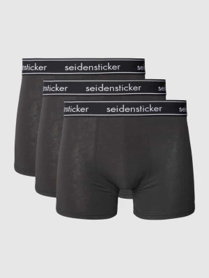 Obcisłe bokserki z pasem z logo w zestawie 3 szt. model ‘COTTON FLEX’ seidensticker