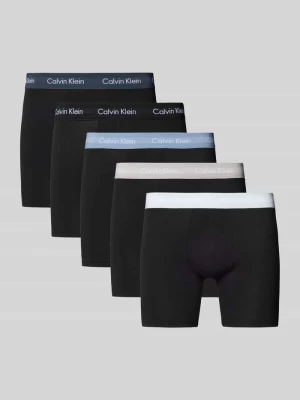 Obcisłe bokserki z pasem z logo w zestawie 5 szt. model ‘BOXER BRIEF’ Calvin Klein Underwear