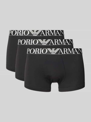 Obcisłe bokserki z paskiem z logo w zestawie 3 szt. Emporio Armani