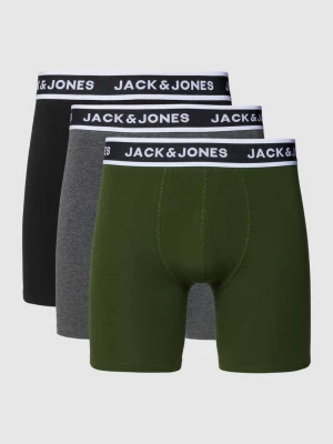 Obcisłe bokserki z paskiem z logo w zestawie 3 szt. jack & jones