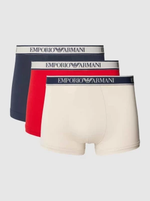 Obcisłe bokserki z paskiem z logo w zestawie 3 szt. model ‘Fashion’ Emporio Armani