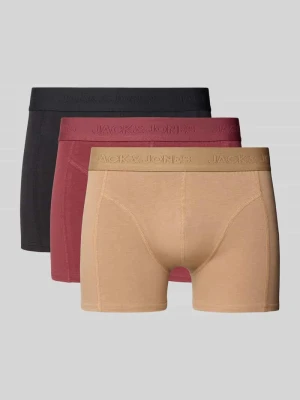 Obcisłe bokserki z paskiem z logo w zestawie 3 szt. model ‘JACORDINARY’ jack & jones