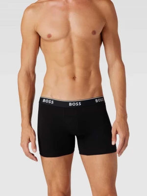 Obcisłe bokserki z paskiem z logo w zestawie 3 szt. model ‘Power’ Boss