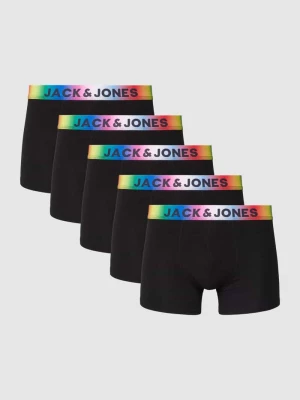 Obcisłe bokserki z paskiem z logo w zestawie 5 szt. model ‘PRIDE’ jack & jones