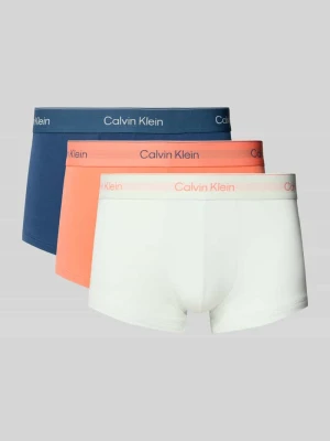 Obcisłe bokserki z wyhaftowanym logo w zestawie 3 szt. model ‘Low Rise’ Calvin Klein Underwear