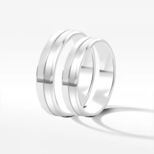 Obrączki ślubne z białego złota 4.5mm Filipowicz
