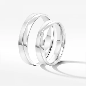 Obrączki ślubne z białego złota 4.5mm Filipowicz