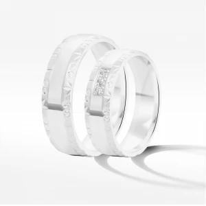 Obrączki ślubne z białego złota 5.5mm Filipowicz