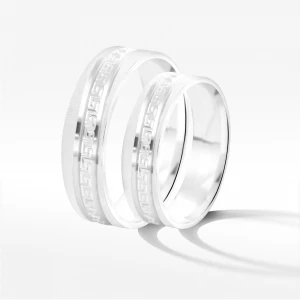 Obrączki ślubne z białego złota 5.5mm Filipowicz