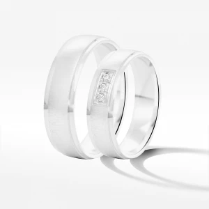 Obrączki ślubne z białego złota 5.5mm Filipowicz