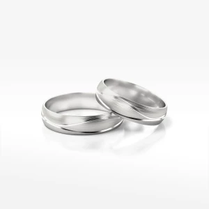 Obrączki ślubne z białego złota 5mm Filipowicz