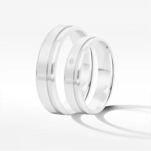 Obrączki ślubne z białego złota 5mm/6mm Filipowicz