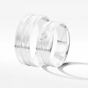 Obrączki ślubne z białego złota 6.5mm Filipowicz