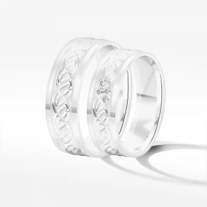 Obrączki ślubne z białego złota 6mm Filipowicz