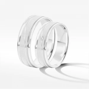 Obrączki ślubne z białego złota 6mm Filipowicz