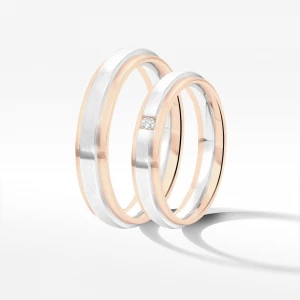 Zdjęcie produktu Obrączki ślubne z dwukolorowego złota 4.2mm Filipowicz