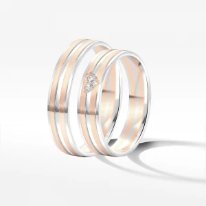 Zdjęcie produktu Obrączki ślubne z dwukolorowego złota 4.5mm Filipowicz