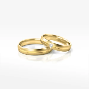 Obrączki ślubne z dwukolorowego złota 4mm Filipowicz