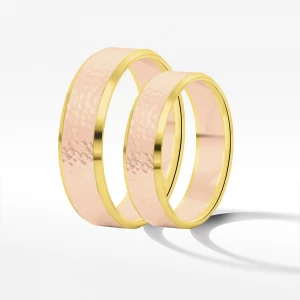 Obrączki ślubne z dwukolorowego złota 5.5mm Filipowicz