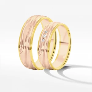 Zdjęcie produktu Obrączki ślubne z dwukolorowego złota 5.5mm Filipowicz