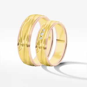 Obrączki ślubne z dwukolorowego złota 5.5mm Filipowicz