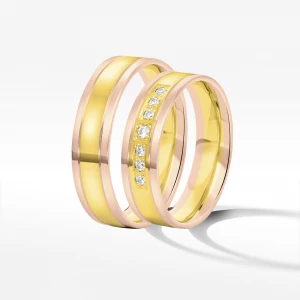 Zdjęcie produktu Obrączki ślubne z dwukolorowego złota 5.5mm Filipowicz