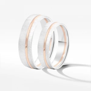 Obrączki ślubne z dwukolorowego złota 5.5mm Filipowicz
