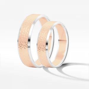 Obrączki ślubne z dwukolorowego złota 5.5mm Filipowicz