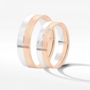 Obrączki ślubne z dwukolorowego złota 5.5mm Filipowicz