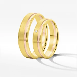 Obrączki ślubne z dwukolorowego złota 5mm/6mm Filipowicz