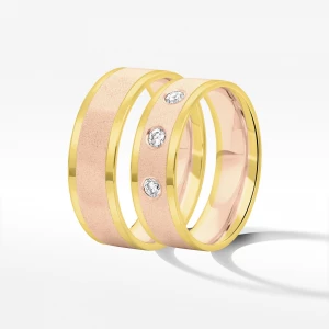 Zdjęcie produktu Obrączki ślubne z dwukolorowego złota 6.5mm Filipowicz