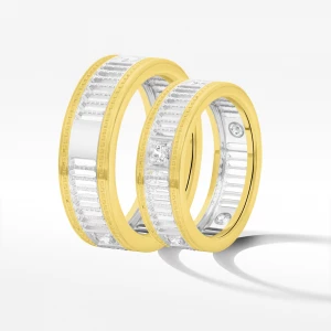Obrączki ślubne z dwukolorowego złota 6.5mm Filipowicz