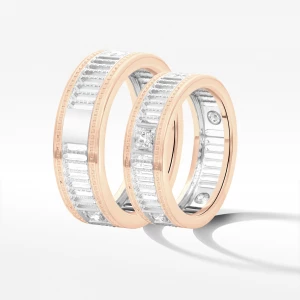 Obrączki ślubne z dwukolorowego złota 6.5mm Filipowicz