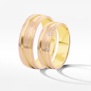 Zdjęcie produktu Obrączki ślubne z dwukolorowego złota 6mm Filipowicz