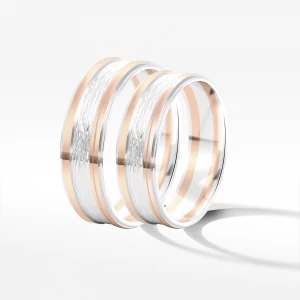 Obrączki ślubne z dwukolorowego złota 6mm Filipowicz