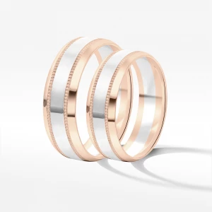 Zdjęcie produktu Obrączki ślubne z dwukolorowego złota 6mm Filipowicz