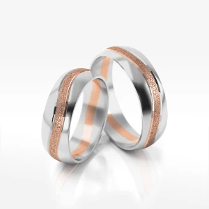 Obrączki ślubne z dwukolorowego złota 6mm Filipowicz