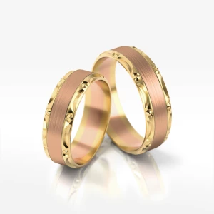 Obrączki ślubne z dwukolorowego złota 6mm Filipowicz