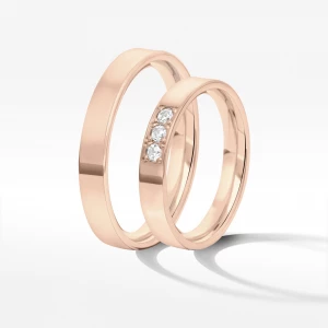 Obrączki ślubne z różowego złota 3.7mm Filipowicz