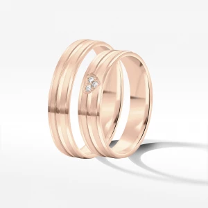 Obrączki ślubne z różowego złota 4.5mm Filipowicz