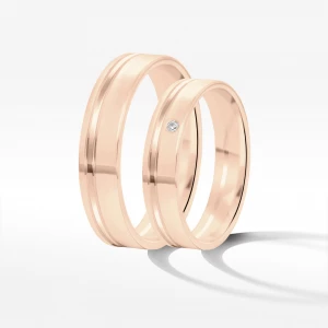 Obrączki ślubne z różowego złota 4.5mm Filipowicz