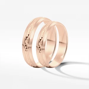 Obrączki ślubne z różowego złota 4.5mm półokrągłe Filipowicz