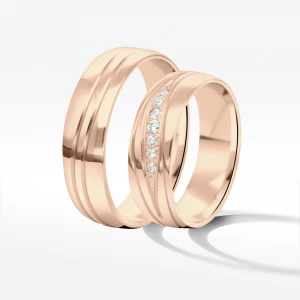 Obrączki ślubne z różowego złota 6mm Filipowicz