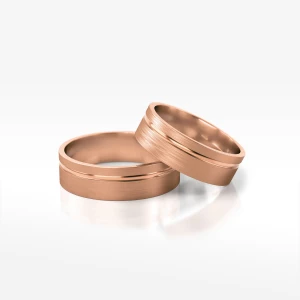 Obrączki ślubne z różowego złota 6mm płaskie Filipowicz