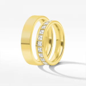 Obrączki ślubne z żółtego złota 4.5mm płaskie Filipowicz