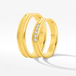 Obrączki ślubne z żółtego złota 4mm płaskie Filipowicz