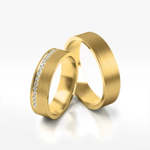 Obrączki ślubne z żółtego złota 5.3mm plaskie Filipowicz